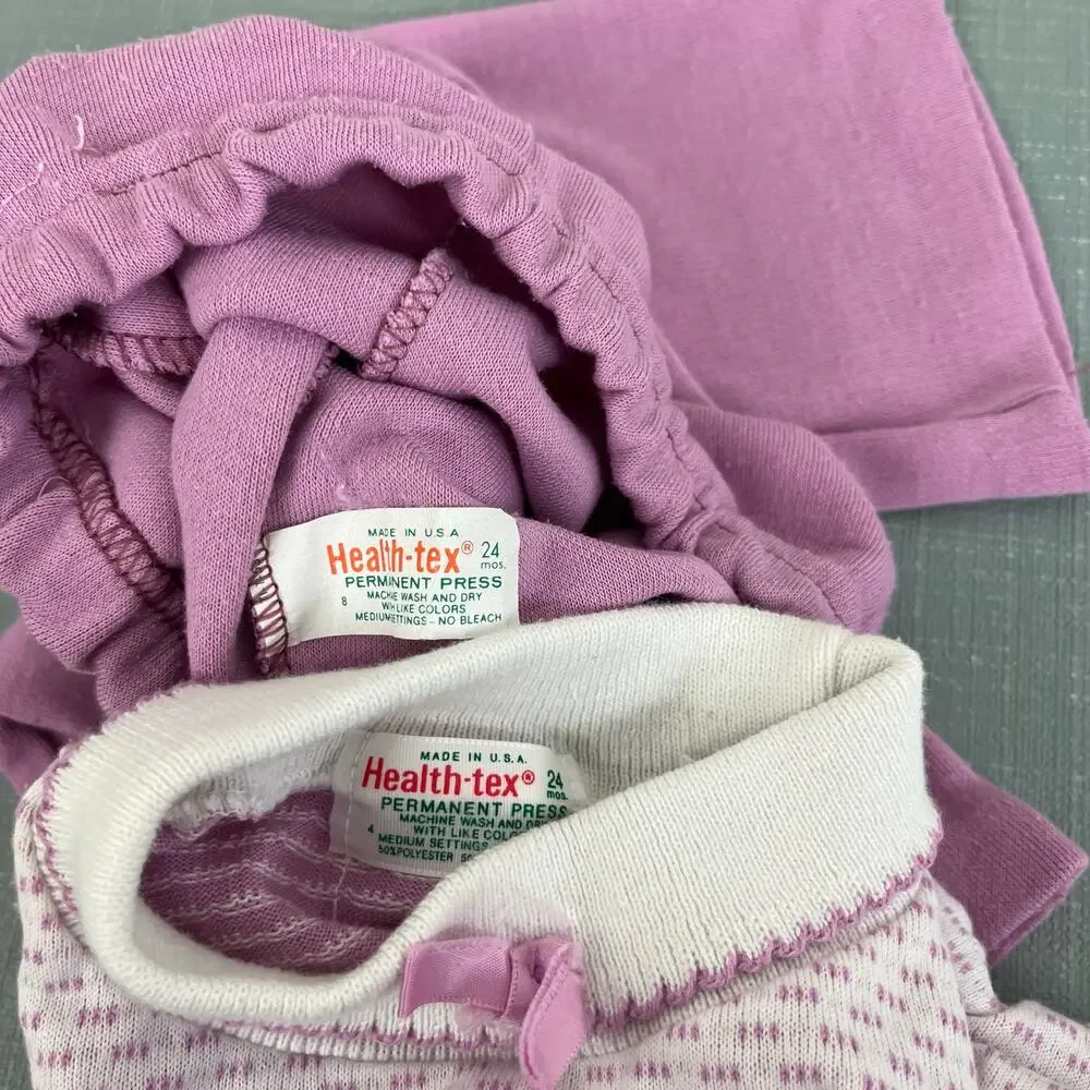 Vintage Healthtex Two Piece Purple Tulip Outfit 24 Months USA - Picture 8 of 15
